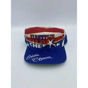 Vintage Eddie Cheever Racing Hat Snapback Cap Mens Red White Blue First Plus 90s